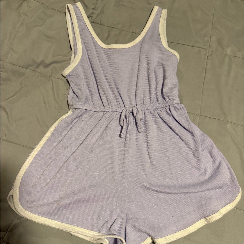art class Lavender and Cream Kids Romper
